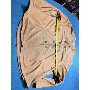 Ophelia Roe Womens Camel Button-Up Jacket  Long Sleeve  Casual  Size L